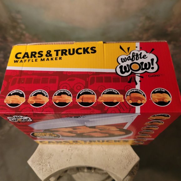 CucinaPro WOW Cars & Trucks Mini Waffle Maker - Create 7 Shaped Vehicles - Picture 3 of 7